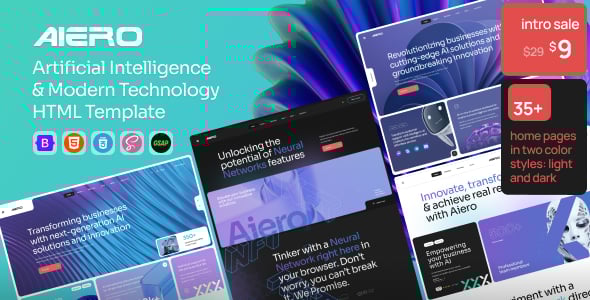 Aiero - AI Agency & Technology HTML Template