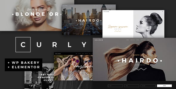 Curly - A Stylish WordPress Theme for Hairdressers and Hair Salons