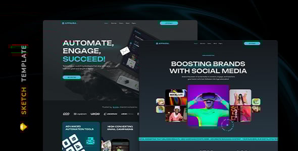 Appaira – Digital Marketing Template for Sketch