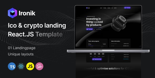 Ironik - ICO & Crypto Landing React Template