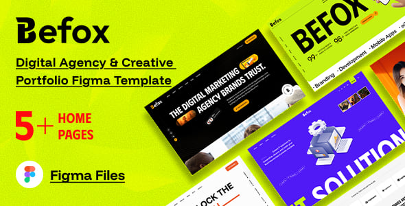 Befox - Digital Agency & Creative Portfolio Figma Template