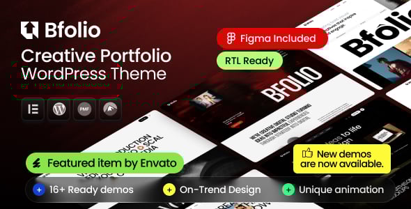 Bfolio - Creative Portfolio WordPress Theme
