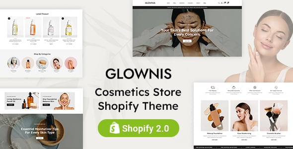 Glownis - Skincare & Cosmetics Store Shopify 2.0 Responsive Theme