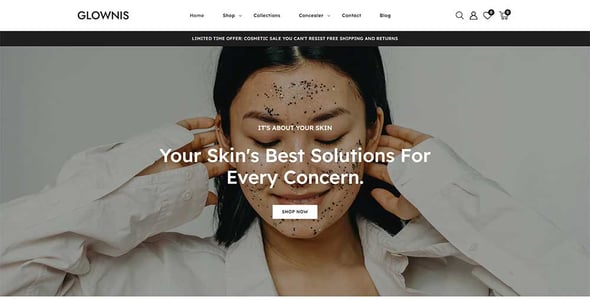 Glownis - Skincare & Cosmetics Store Shopify 2.0 Responsive Theme
