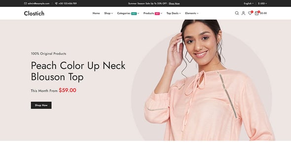 Clostich - Apparel Fashion Store Prestashop Responsive Theme