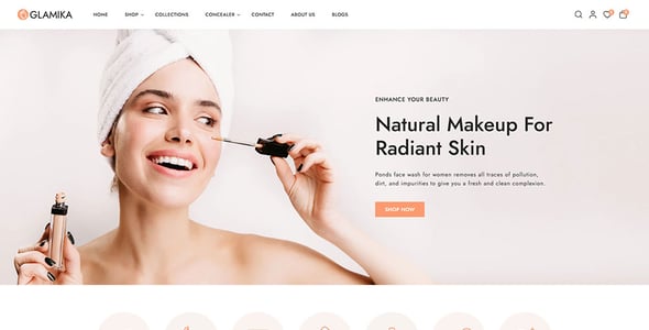 Glamika - Skincare & Cosmetics Store Shopify 2.0 Responsive Theme