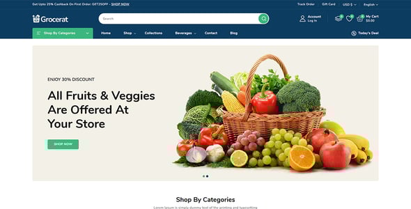 Grocerat - Grocery and Food Store Shopify 2.0 Responsive Theme
