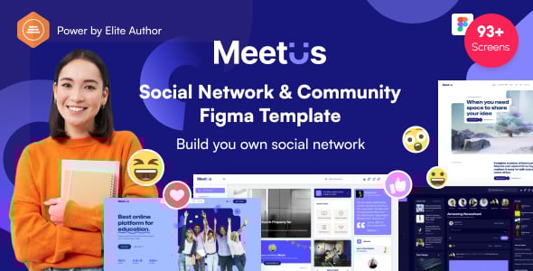 MeetUs - Social Network & Community Figma Template