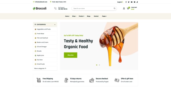 Broccoli - Organic Food Store Shopify Theme OS 2.0