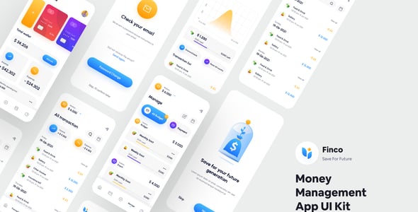 Finco - Money Management App Figma UI Kit