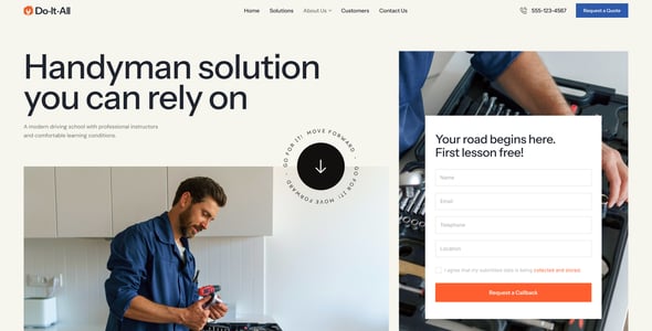 Do-It-All - Handyman & Repair Elementor WordPress Theme