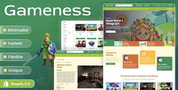 Gameness - Multipurpose Gaming Shopify 2.0 Store