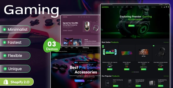 Gaming - Shopify 2.0 eCommerce Theme