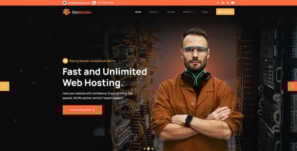 SiteWarden | Web Hosting PSD Template