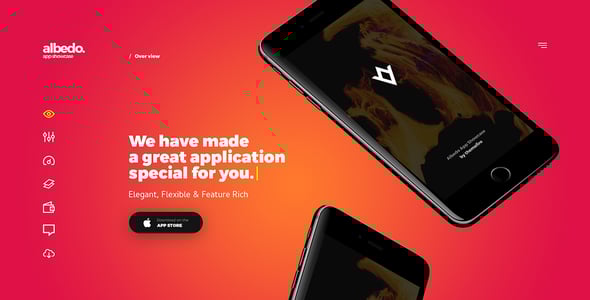 Albedo - Full Screen App Showcase PSD Template