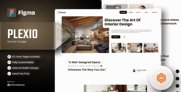 Plexio - Interior Design & Architecture Figma
