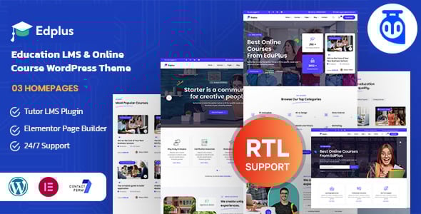 Edplus - Education & Online Course WordPress Theme