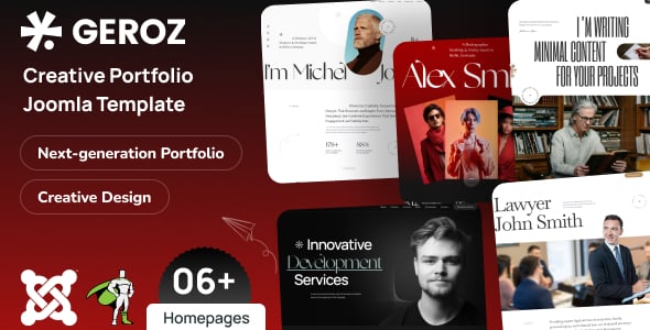 Geroz - Interactive Portfolio & Resume Joomla 6 Template