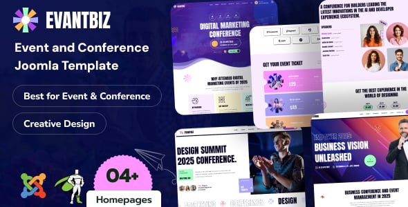 Evantbiz - Conference & Events Joomla 6 Template