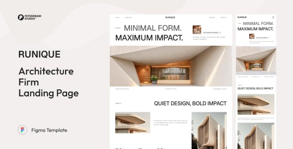 Runique – Architecture Firm Website UI Figma Template