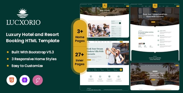 Lucxorio - Luxury Hotel and Resort Booking HTML Template