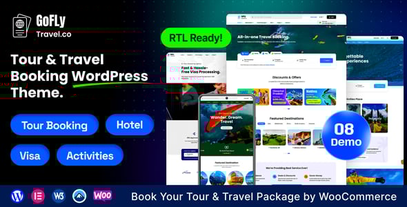 Gofly - Tour Booking and Travel Agency WordPress Theme