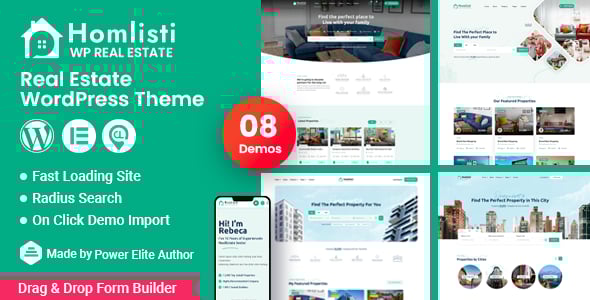 Homlisti – Real Estate WordPress Theme + RTL
