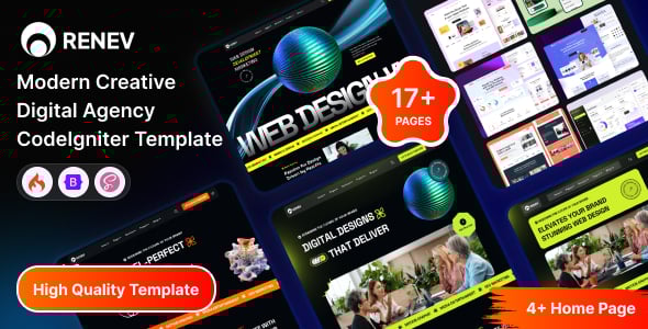 Renev - Modern Creative Digital Agency CodeIgniter Template