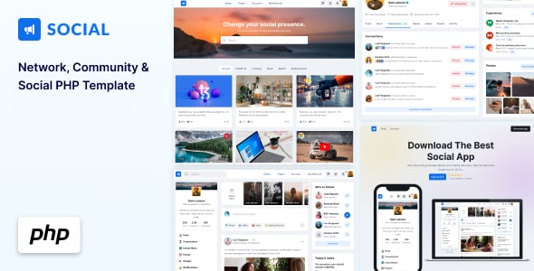 Social - Network & Community PHP Template