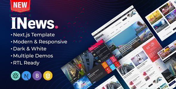 Inews - Modern Responsive Newspaper NextJs Template