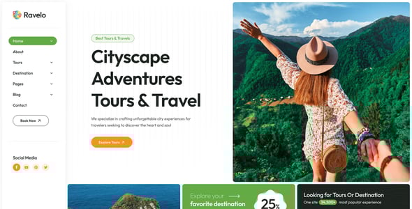 Ravelo - Travel & Tour Booking Figma Template