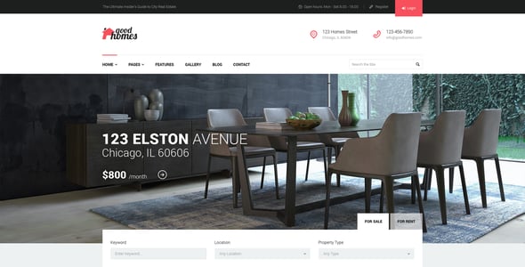 Good Homes | Real Estate WordPress Theme
