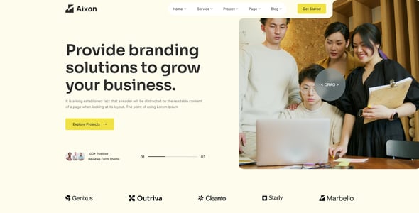 Aixon – Creative & Digital Agency Figma Template