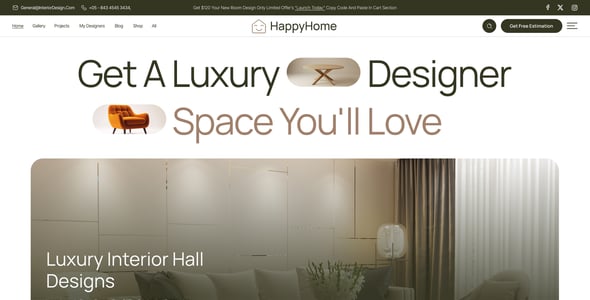Happyhome - Architect & Construction Figma Template