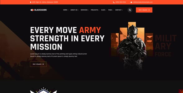 BlackHawak - Military Service HTML5 Template