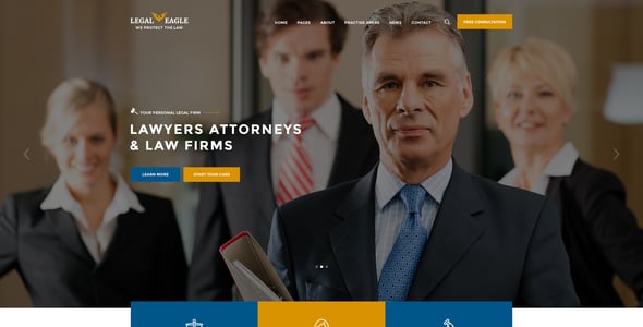 Legal Eagle -  Attorney & Law Agency PSD Template