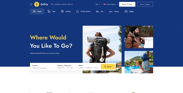 GoTrip - Travel & Tour Agency HTML Template