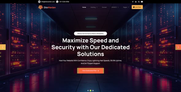 SiteWarden | Web Hosting PSD Template