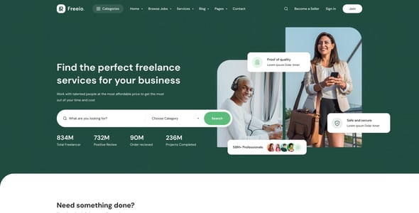 Freeio - Freelance Marketplace Figma Template
