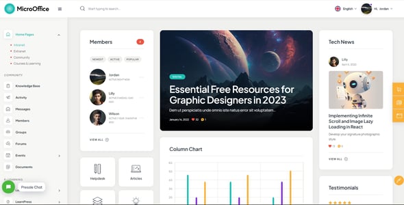 Micro Office | Extranet & Intranet WordPress Theme