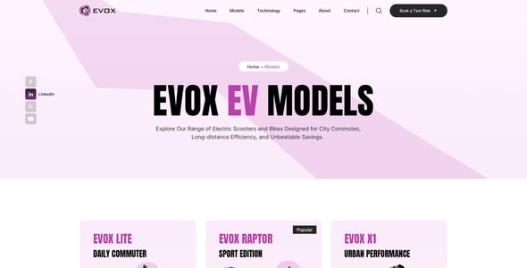 Evox - Electric Bikes PSD Template