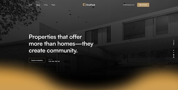 OnePack - Real Estate & Property Construction WordPress Theme