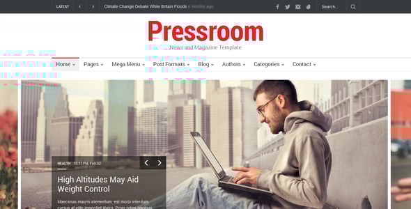 Pressroom - News Magazine Template