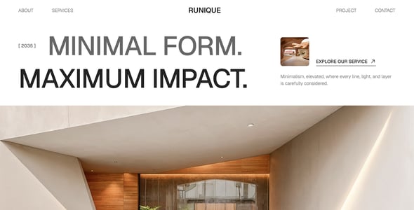 Runique – Architecture Firm Website UI Figma Template