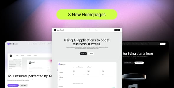 NextSaaS | SaaS, Software, Startup Next.js Template