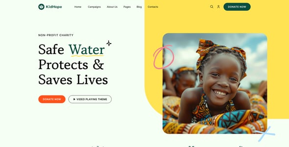 KidHope - Charity & Non-Profit WordPress Theme