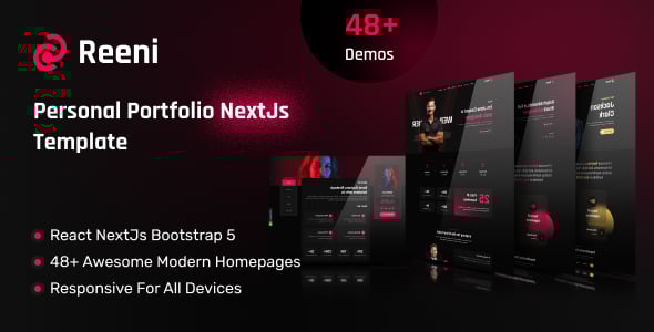 Personal Portfolio NextJs Template | Reeni