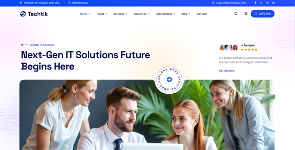 Techtlk – Business & IT Solutions WordPress Theme