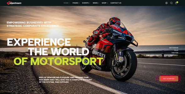 Slipstream - Formula 1 & Motorsports Racing WordPress Theme