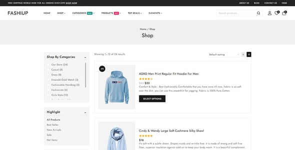 Fashiup - Fashion Apparel Store WordPress WooCommerce Theme